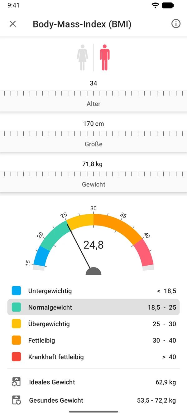 WeightLog-App: BMI-Rechner